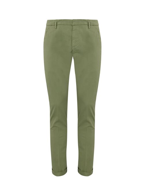 Pantalone Gaubert in cotone stretch verde DONDUP | UP235 GSE046U IZ1606